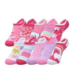 Member's Mark Pink Kids' No Show Socks - 10 Pairs